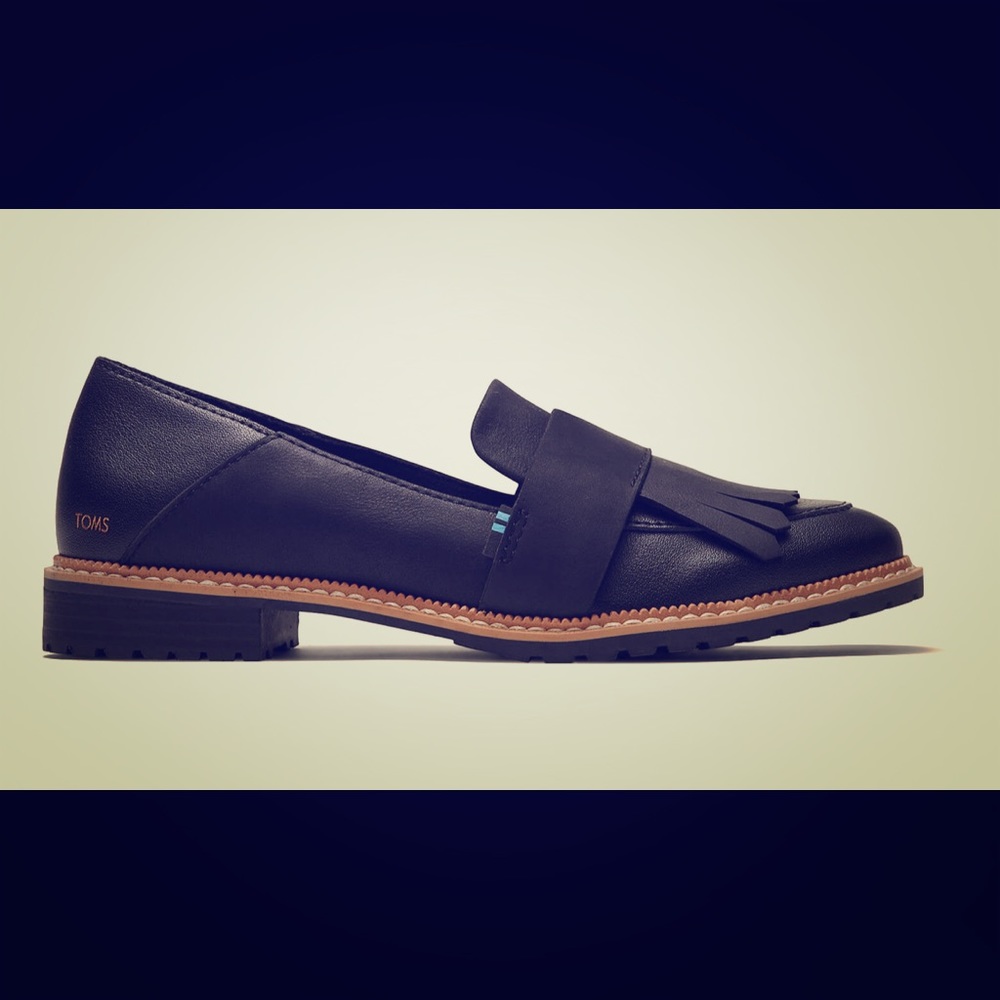 Black Leather Women's Mallory Flats